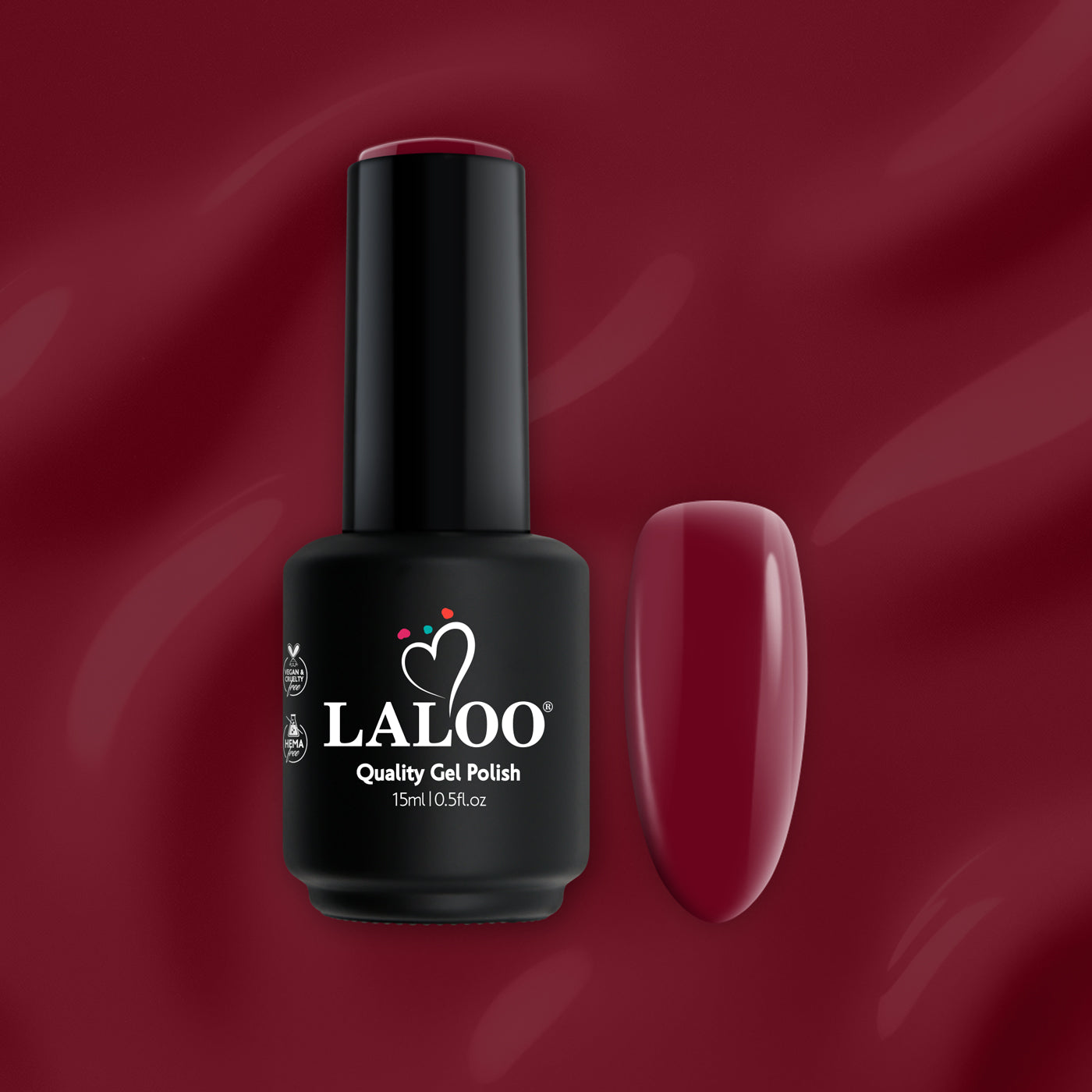 Laloo Nr. 476 Tiefes Weinrot | Gel Nagellack 15ml