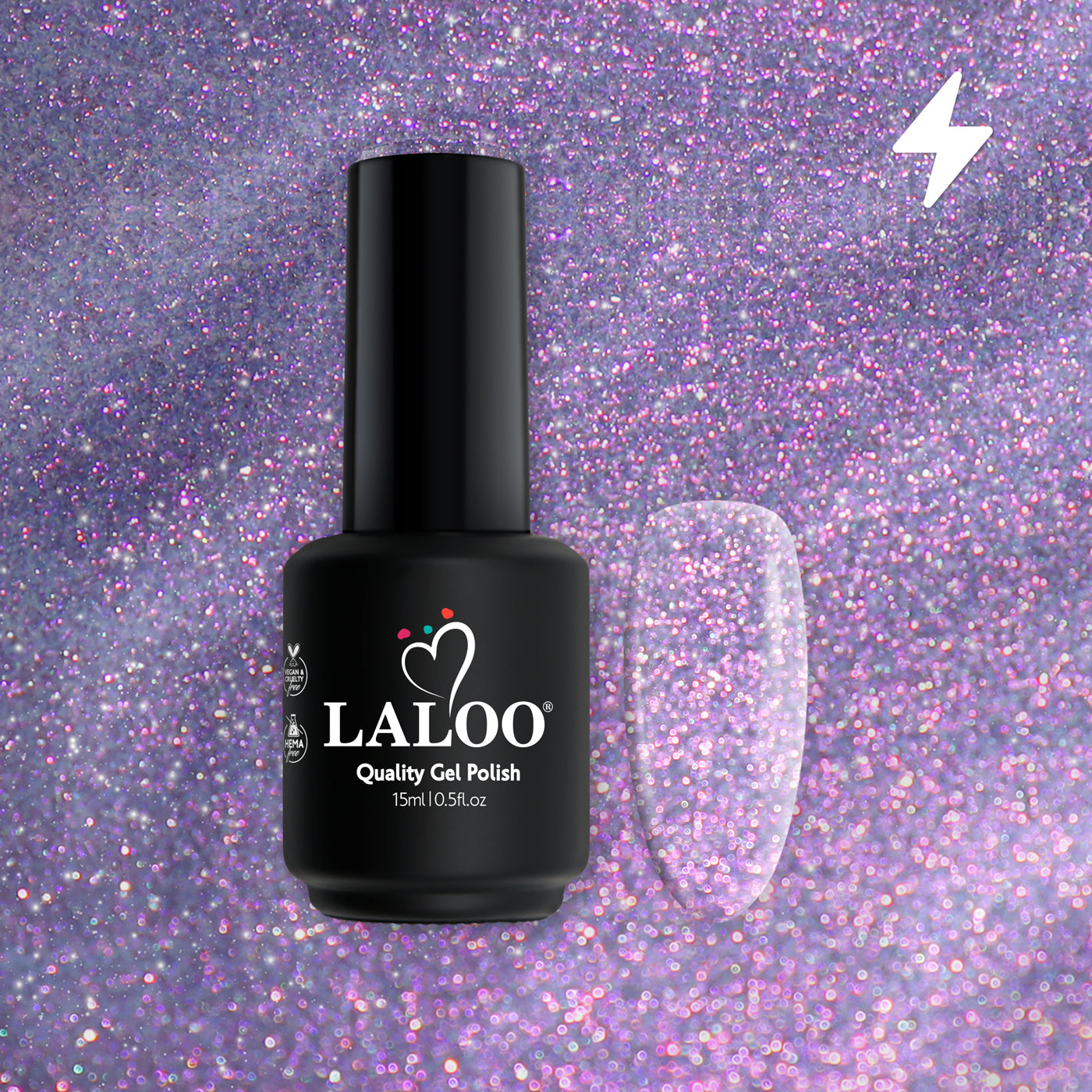 Laloo Nr. 550 Charming Effect Violett | UV Nagellack 15ml