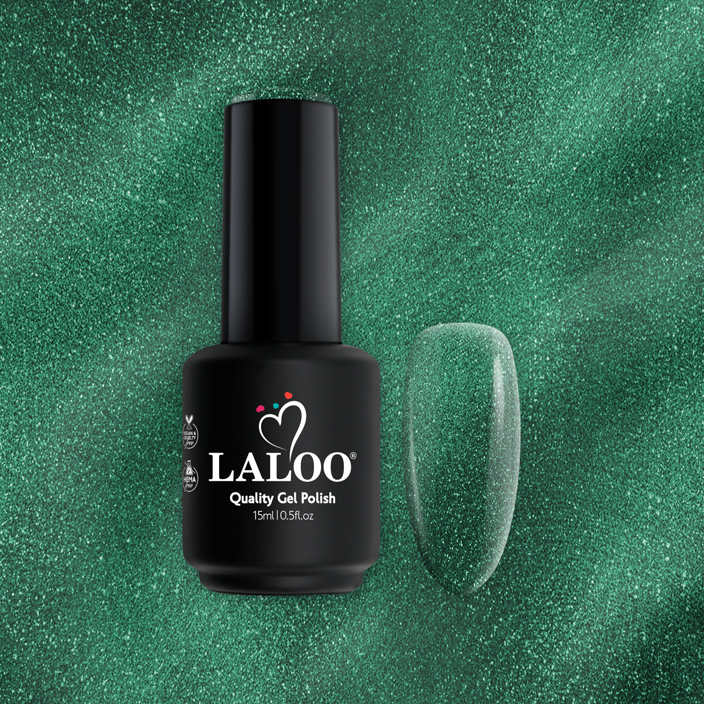 Laloo Nr. 588 Glitzerndes Immergrün | Gel Nagellack 15ml